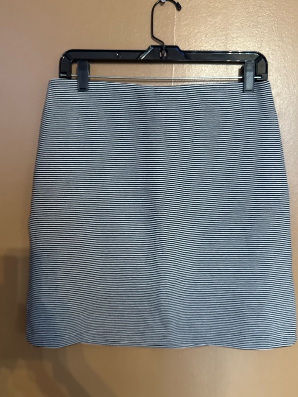 Premise Navy and White Striped A-Line Mini Skirt